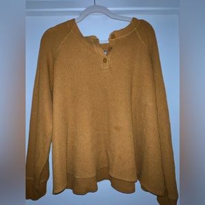 Waffle cut long sleeve Henley